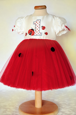 LadyBug hand painted dress