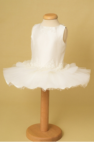 White Swan - Ballerina shantung silk dress