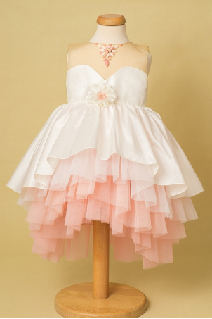 Coral Necklace - Elegant train princess tutu dress