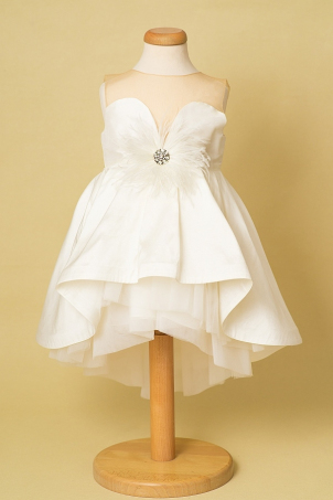 Vintage Dress - Rochie retro cu spate si decolteu transparent si trena ampla