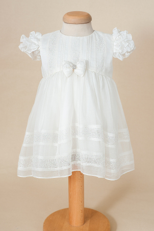 Sophie - Special occasion dress with silk veil and Chantilly lace