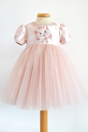 Sweet Pink Marie - Hand painted special occasion dress