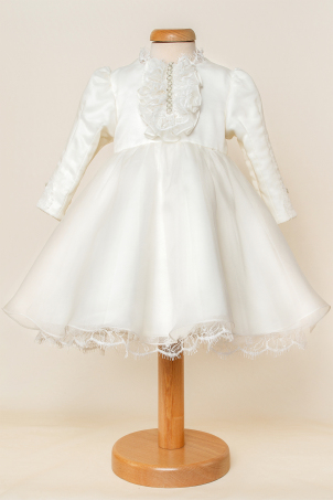 Duchesse -  Ivory Silk Organza Dress for little ballerinas