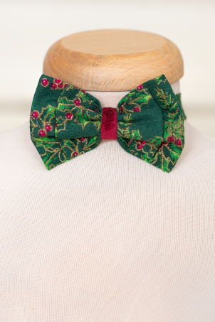 Green Mistletoe - Christmas themed bowtie