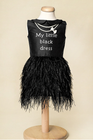 My Little Black Dress - Special occasion black feathers dress