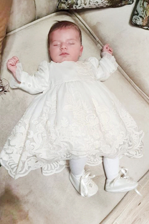Grace - elegant flower embroidered silk veil dress for girls Grace - elegant flower embroidered silk veil dress for girls
