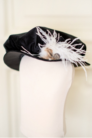 North - Special occasion hat for boys with feathers and fur