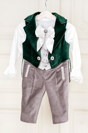 Emerald Velvet - Special Occasion velvet suit for boys