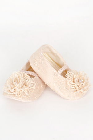 Royal Duchesse - Baby Girl Cream Bootees