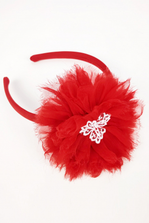 Tiffany - elegant raw silk chiffon headband for girls