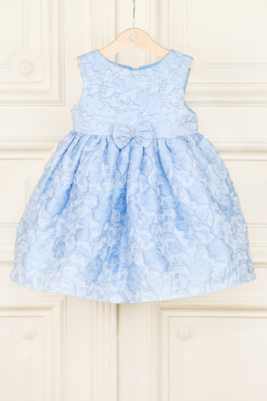 Happy Blue - Special brocade dress with shiny details