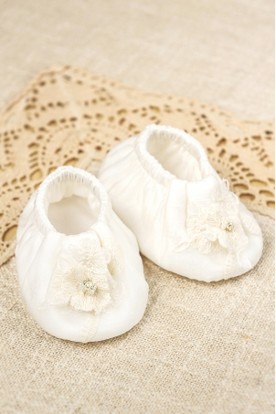 Grace - Silk Chiffon Baby girl booties