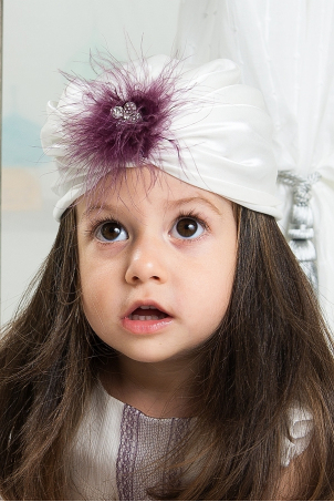 Purple Aisha Girl Turban