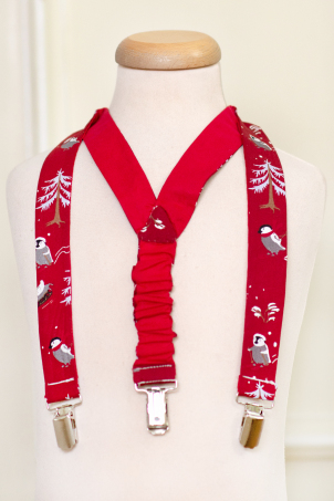 Red Winter - Christmas themed suspenders