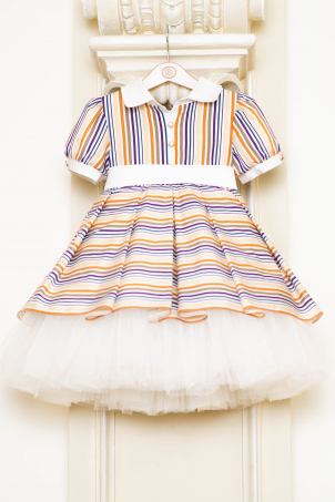 Queen of Stripes - Special Occasion dress made from cotton and tulle