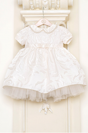 Sweet Flower - Delicate ivory dress decorated with pearls