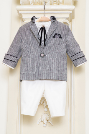 Meant to Be - Chic summer suit for boys with linen jacket