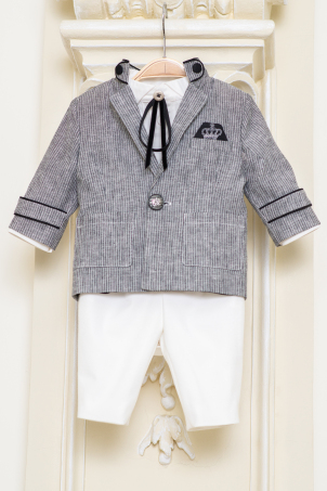 Meant to Be - Chic summer suit for boys with linen jacket Meant to Be - Chic summer suit for boys with linen jacket