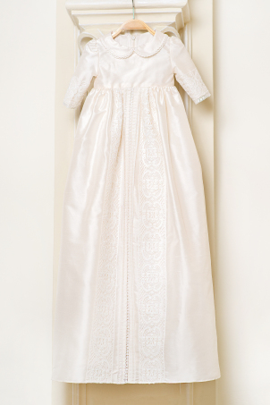 Darcy - Baby Girl Christening Long Gown - Catholic Style