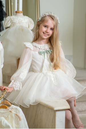 Pretty Lucy - silk organza and lace dress for girls