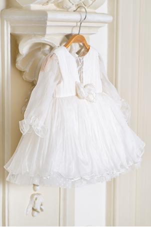 White Party! - silk chiffon and sequin dress for children