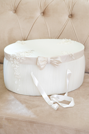 Princess Pearl - Christening Trousseau Box decorated with pearls and flowers