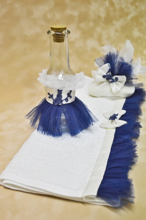 Trusou Blue Kitty  - Set botez pentru preot
