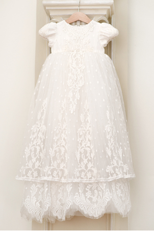 Sunshine - Rochita catolica pentru botez din dantela