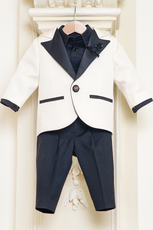 Noir Spark - Special occasion suit for boys in black and white