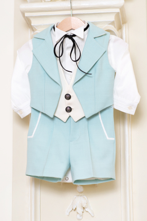 Blue Smile - elegant blue waistcoat suit for boys