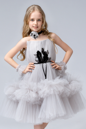 Moon and Stars - Rochie tutu extravaganta cu maneci detasabile si capa