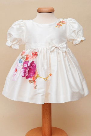 Pink Aquarela - Christening Dress