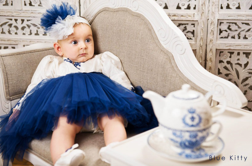 Les Aristokats - girl christening suit "Blue Kitty"