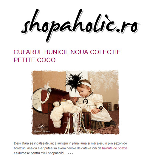 Shopaholic.ro, unul dintre cele mai stylish bloguri de moda si shopping